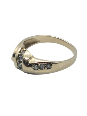 585/14K gold ring with zircons