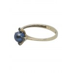 Kruk gold 585/14K ring with zircons and pearl