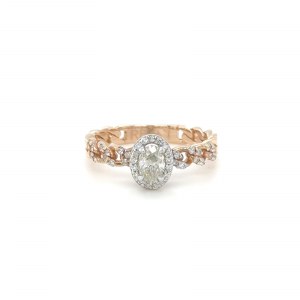 RING IN WHITE AND ROSE GOLD - 2.76 GR WITH DIAMONDS - DH-R830