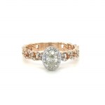 RING IN WHITE AND ROSE GOLD - 2.76 GR WITH DIAMONDS - DH-R830