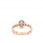 RING IN WHITE AND ROSE GOLD - 2.76 GR WITH DIAMONDS - DH-R830