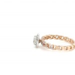 RING IN WHITE AND ROSE GOLD - 2.76 GR WITH DIAMONDS - DH-R830