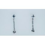 DANGLING EARRINGS IN 1.40 GR GOLD WITH DIAMONDS - ER40501
