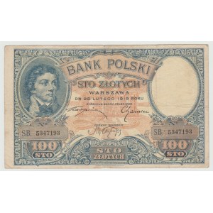 100 złotych 1919 - seria S.B.