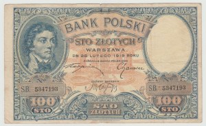 100 zloty 1919 - S.B. series.