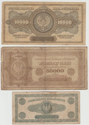 inflation set 1922-1923 10,000 - 100,000 3 pcs.