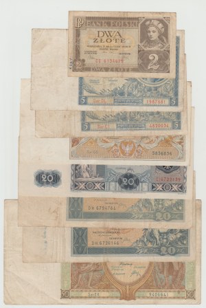 Second Republic set 1929-1936 -- 8 pieces.