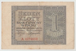1 zloty 1940 - series A - rarer