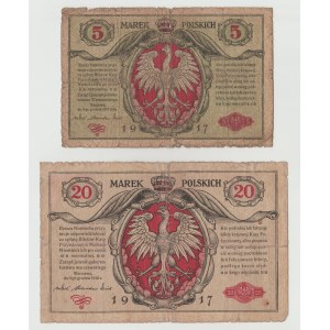 5 mkp Biletów i 20 mkp jenerał 1916