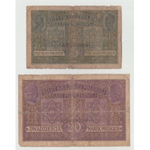 5 mkp Biletów i 20 mkp jenerał 1916