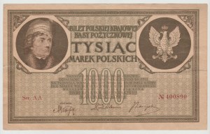 1000 Polish marks May.1919 - Ser. AA 6 digits