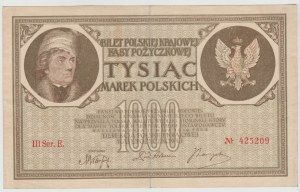 1000 Polish marks May.1919 - III Ser. E