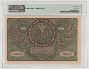 500 Polish marks 08.1919 - II Series AB - rare
