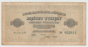 500,000 Polish marks 1923 - Series AM 6 figures