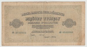 500,000 Polish marks 1923 - AN series of 7 digits