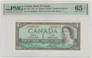 Canada $1 1954 (1973-1974)