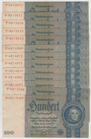 Germany 100 marks 1935 - 13 pieces.