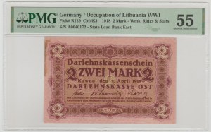OBER-OST Kaunas 2 marks 1918 - rare
