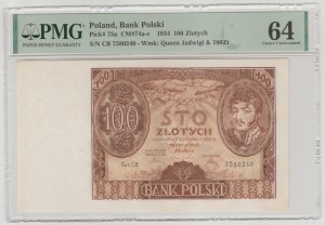 100 zloty 1934 - C.B. series. - without added watermark
