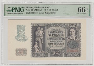 20 zloty 1940 - G series