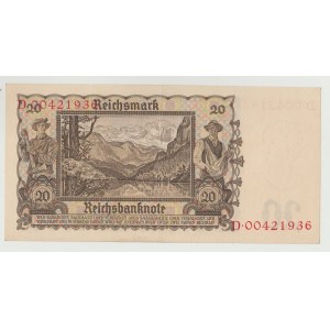 Niemcy 20 marek 1939 - seria D - Tirolerschein