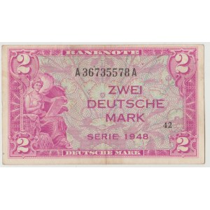 Niemcy RFN 2 marki 1948 - A/A rzadszy