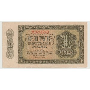 Niemcy DDR 1 marka 1948 - seria A - rzadszy