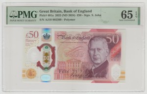 United Kingdom 50 pounds 2023(2024) - AJ series