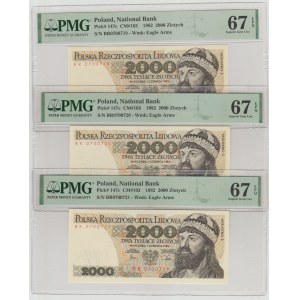Zestaw 2000 złotych 1982 - BR - x3 kolejna numeracja