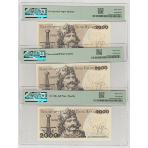 Zestaw 2000 złotych 1982 - BR - x3 kolejna numeracja