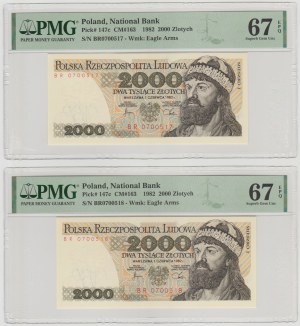 Set of 2000 gold 1982 - BR - x2 consecutive numbering