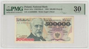 500,000 zloty 1993 - AA - rare initial series