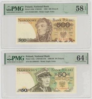 Set of 50 gold 1988 - HA + 500 gold 1982 - FE