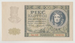 5 gold 1941 - AD series - rarer series