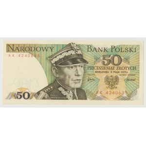 50 złotych 1975 - AK - rzadka seria