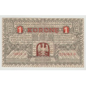 Kraków 1 korona 1919 - A - czytelny druk