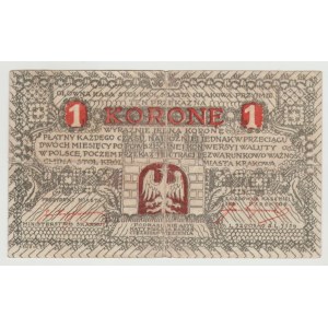 Kraków 1 korona 1919 - A - czytelny druk