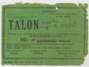 Szczecin Talon 50 zloty 1985 - Series H with *.