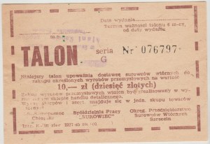 Szczecin Talon 10 zloty - series G Pogodno marketplace