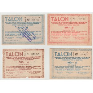 Poznań talony zestaw nominałowy 50-500 złotych 1982r
