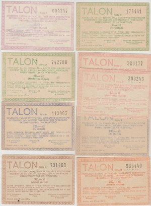 Poznań talons denominational set 5-500 zloty 1982r