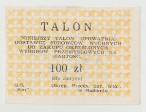 Kielce Talon 100 zloty - Radom district