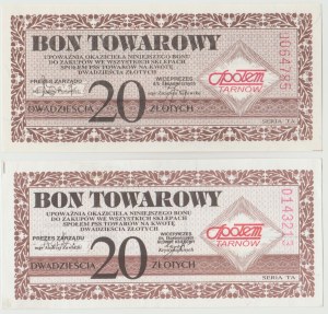 Społem Tarnów 20 zloty gift certificate - 2 varieties