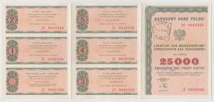NBP 25,000 zloty 1987 - JC series - 5 year investment voucher