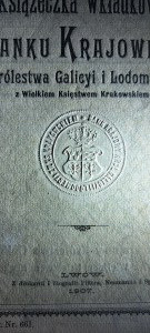 Lviv 1907 National Bank contribution booklet - rare