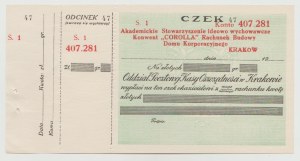 Cheque II RP Pocztowa Kasa Oszczędności in Kraków.