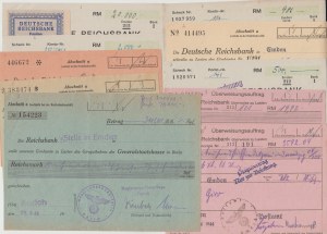 Third Reich set of checks/transfers - Deutsche Reichsbank
