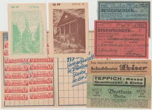 Germany set of vouchers, discount cards and tax cards
