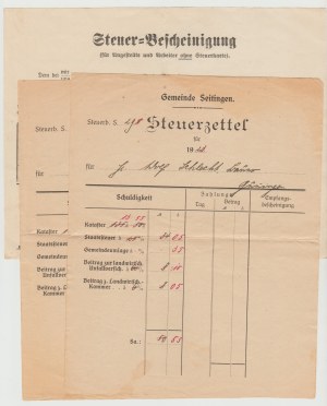Germany set of vouchers, discount cards and tax cards