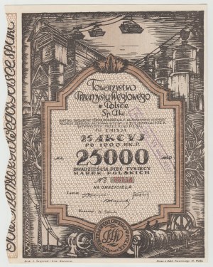 25,000 mkp 1923 Coal Industry Society - V. Issue (bronze)